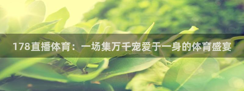 24直播吧nba在线直播：178直播体育：一场集万千宠爱于一身的体育盛宴