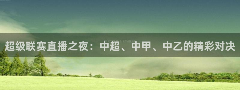 jrs低调看nba直播吧：超级联赛直播之夜：中超、中甲、中乙的精彩对决